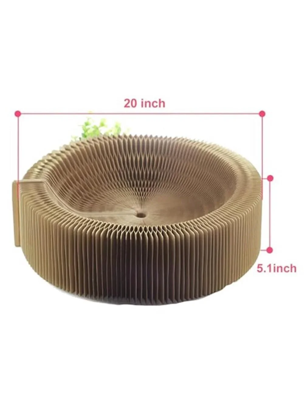 Beige Cardboard Cat Scratcher Bed Foldable Corrugated Lounge Large Breed Durable